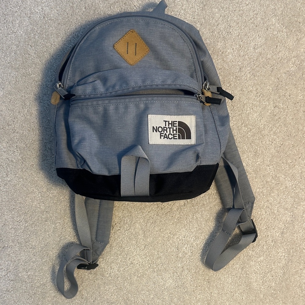 The North Face Gray and Black Toddler Mini Backpack